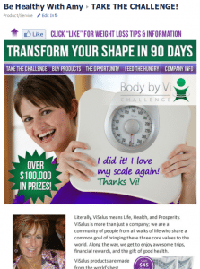Be Healthy With Amy Fan page Be Healthy With Amy Fan page 223x300 Facebook Fan Tastical Page