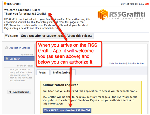 How to Add Your Blog Posts to Your Facebook Fan Page Blog To FBFP B How to Add Your Blog Posts to Your Facebook Fan Page