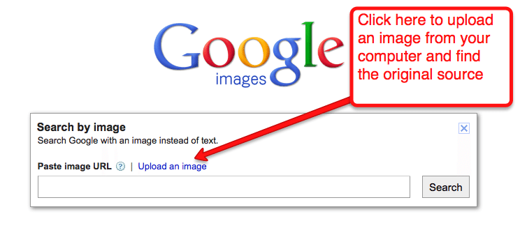 How to use Google images to find an image's source