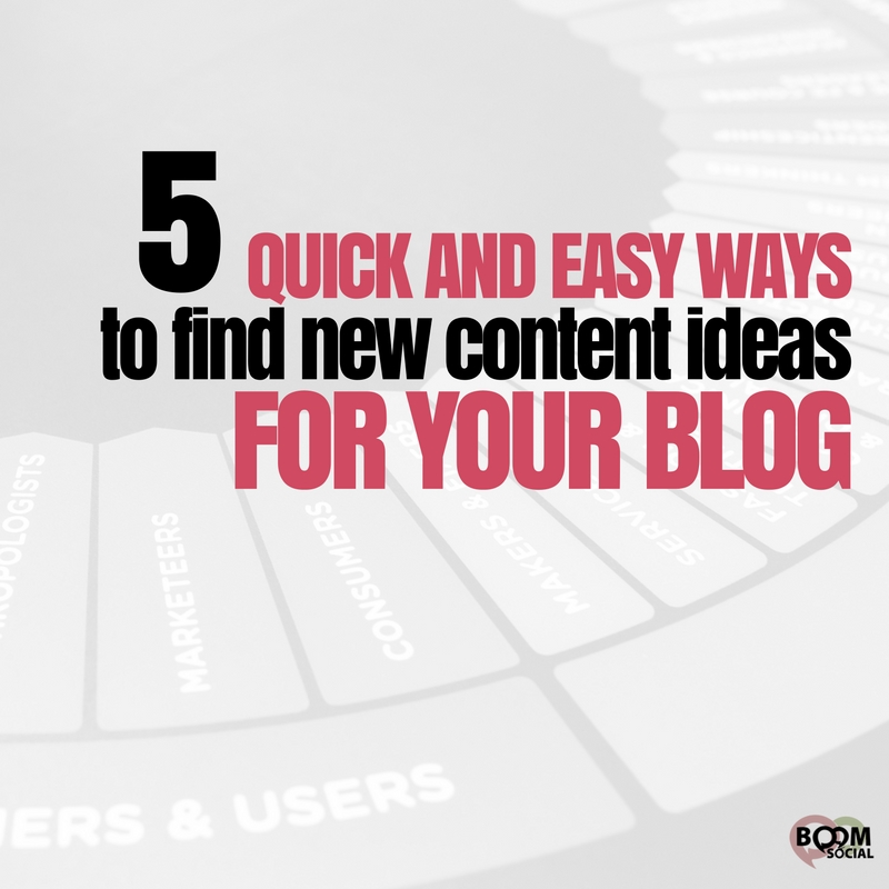 5 Quick And Easy Ways To Find New Content Ideas For Your Blog