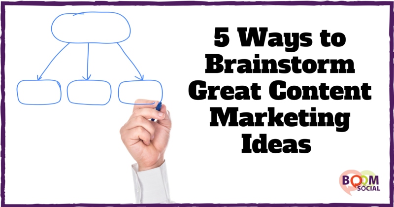 5 Ways To Brainstorm Great Content Marketing Ideas