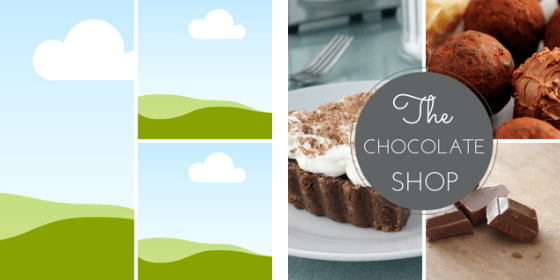 canva chocolate shop