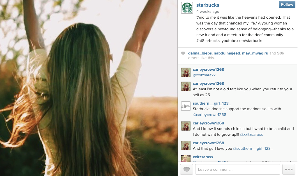 starbucks on instagram - d sagainstagram followers