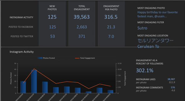 Simply Measured Instagram User Report Example