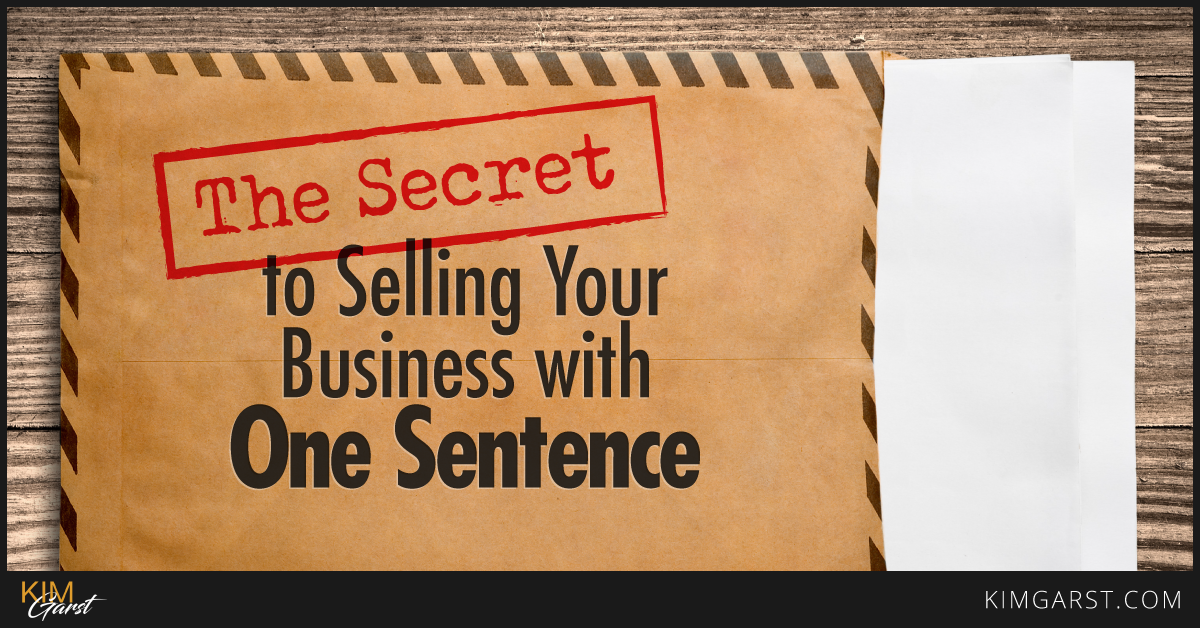 - ... Business to One The Kim Secret Selling Sentence with Your