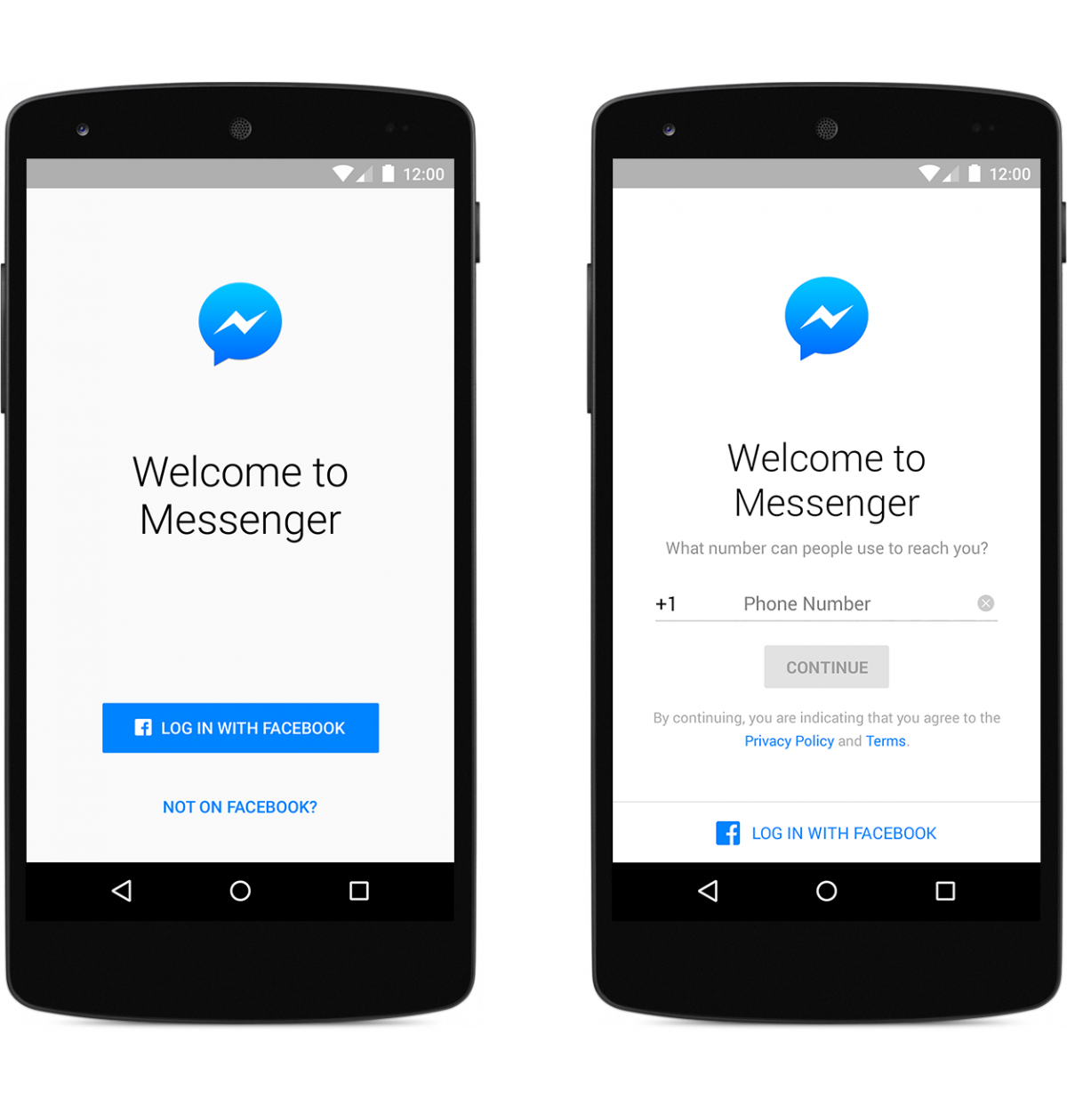 Facebook Messenger Signup