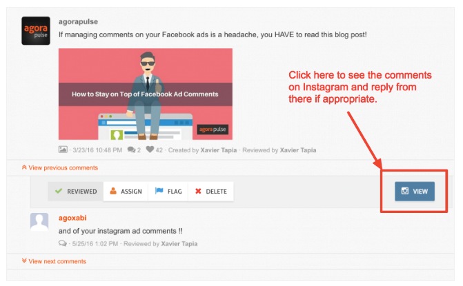 by authorizing access to your ad account you have the option of seeing your ad comments chronologically right from within agorapulse - 6 instagram rules you kinda need to know about agorapulse