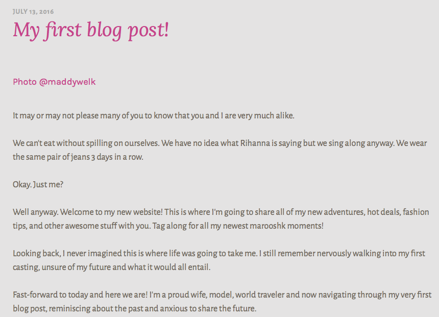 My first blog