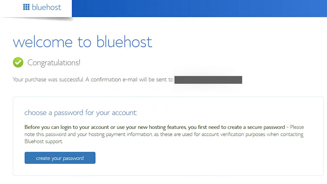 welcome to bluehost