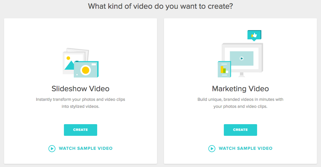 Choose Animoto video style