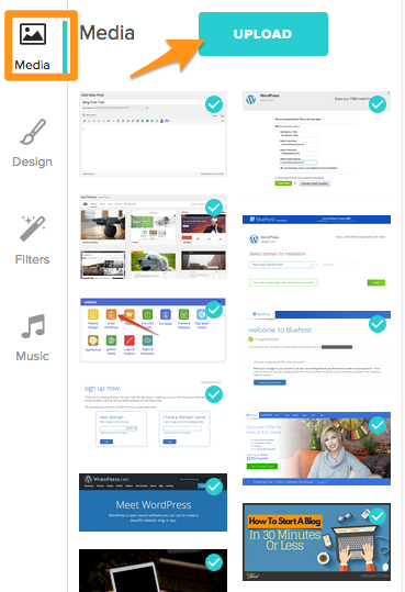 Upload media files to Animoto