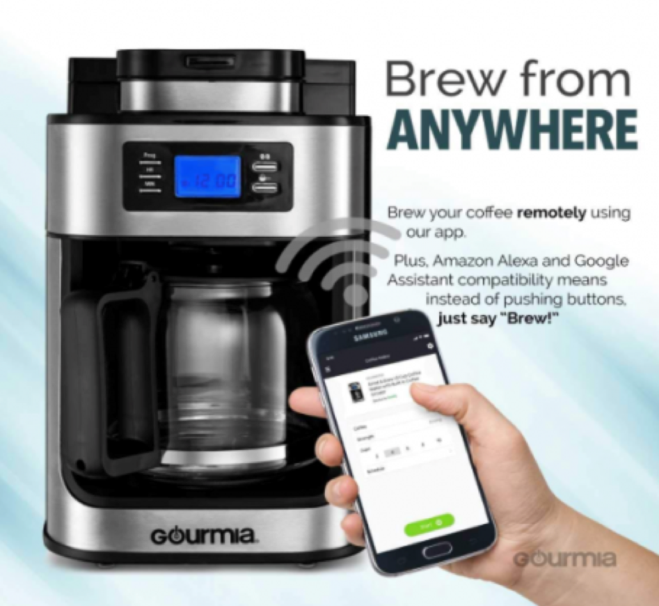 Gourmia's Pour-Over coffee maker listens to Alexa, Google, and