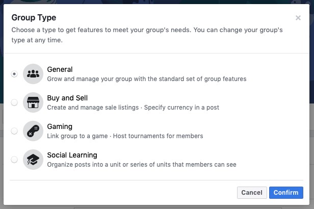 Types-of-facebook-groups