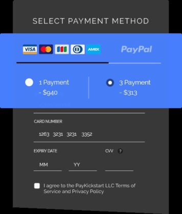 Paykickstart-payment-method-page