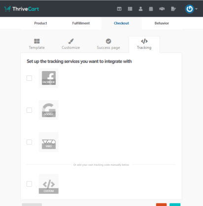 Select-a-tracking-in-ThriveCart